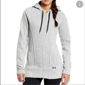 Under Armour UA Storm Full Zip Long Hoodie Women's Small S Heathered Grey EUC